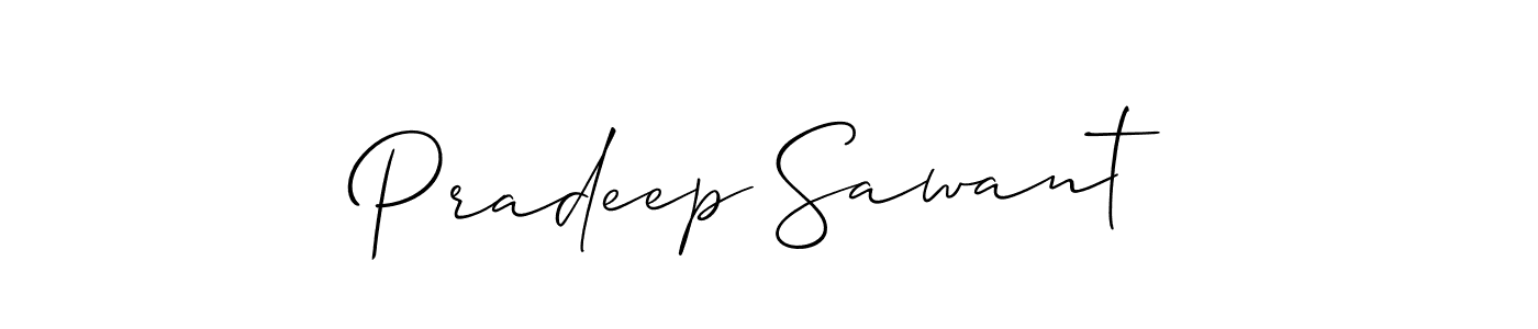 Create a beautiful signature design for name Pradeep Sawant. With this signature (Allison_Script) fonts, you can make a handwritten signature for free. Pradeep Sawant signature style 2 images and pictures png