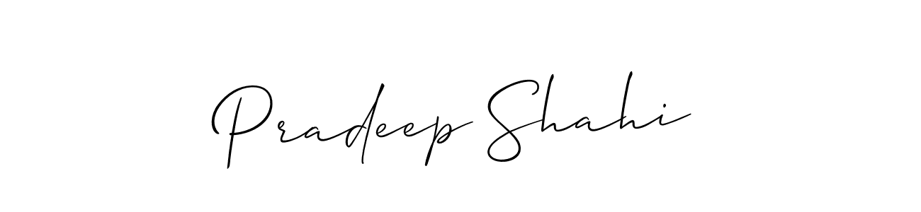 How to Draw Pradeep Shahi signature style? Allison_Script is a latest design signature styles for name Pradeep Shahi. Pradeep Shahi signature style 2 images and pictures png