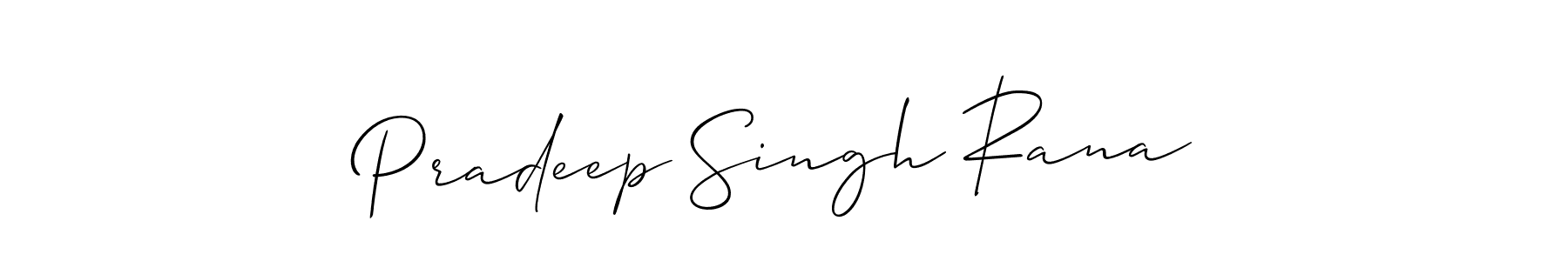 Make a beautiful signature design for name Pradeep Singh Rana. With this signature (Allison_Script) style, you can create a handwritten signature for free. Pradeep Singh Rana signature style 2 images and pictures png