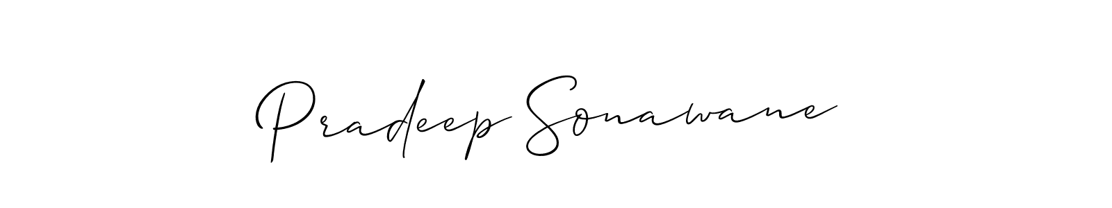 if you are searching for the best signature style for your name Pradeep Sonawane. so please give up your signature search. here we have designed multiple signature styles  using Allison_Script. Pradeep Sonawane signature style 2 images and pictures png