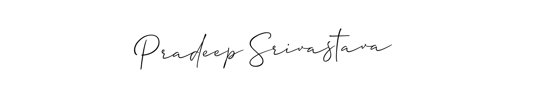 if you are searching for the best signature style for your name Pradeep Srivastava. so please give up your signature search. here we have designed multiple signature styles  using Allison_Script. Pradeep Srivastava signature style 2 images and pictures png