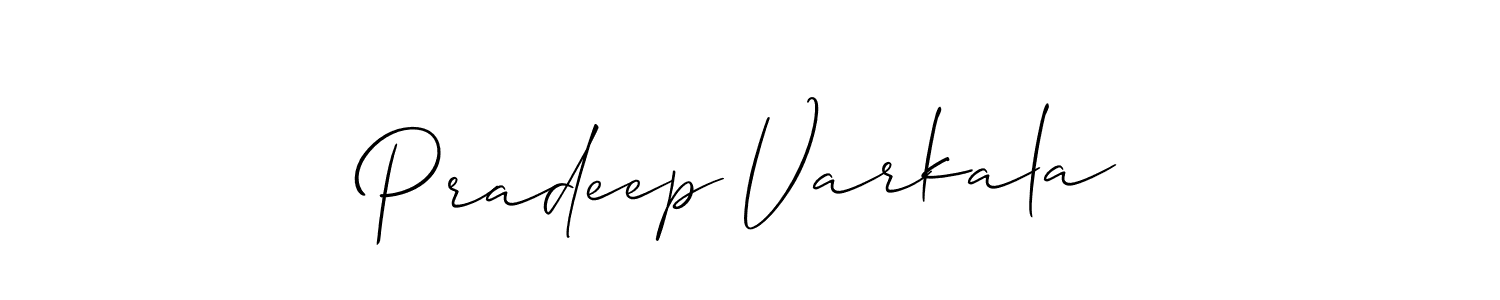 Similarly Allison_Script is the best handwritten signature design. Signature creator online .You can use it as an online autograph creator for name Pradeep Varkala. Pradeep Varkala signature style 2 images and pictures png