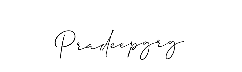 Create a beautiful signature design for name Pradeepgrg. With this signature (Allison_Script) fonts, you can make a handwritten signature for free. Pradeepgrg signature style 2 images and pictures png