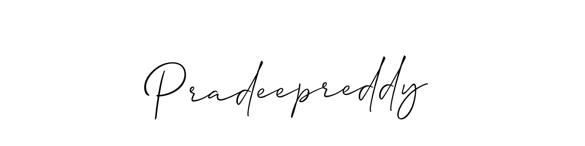 Design your own signature with our free online signature maker. With this signature software, you can create a handwritten (Allison_Script) signature for name Pradeepreddy. Pradeepreddy signature style 2 images and pictures png