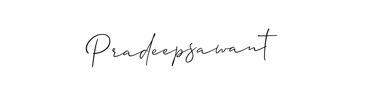 Make a beautiful signature design for name Pradeepsawant. With this signature (Allison_Script) style, you can create a handwritten signature for free. Pradeepsawant signature style 2 images and pictures png