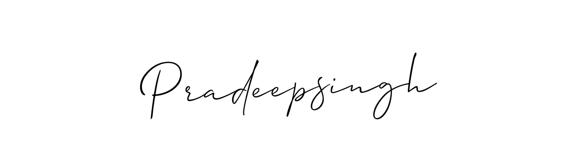 How to make Pradeepsingh signature? Allison_Script is a professional autograph style. Create handwritten signature for Pradeepsingh name. Pradeepsingh signature style 2 images and pictures png