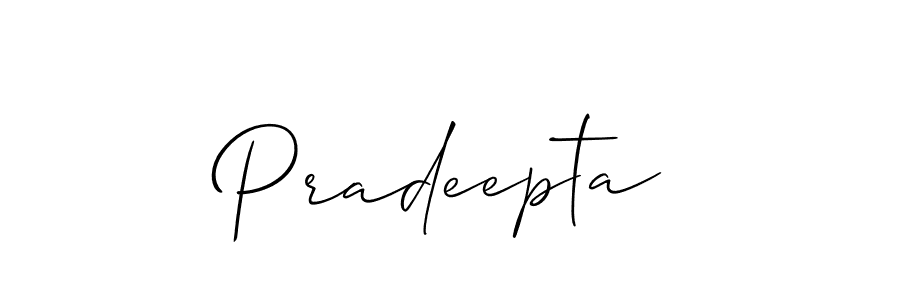 Pradeepta stylish signature style. Best Handwritten Sign (Allison_Script) for my name. Handwritten Signature Collection Ideas for my name Pradeepta. Pradeepta signature style 2 images and pictures png