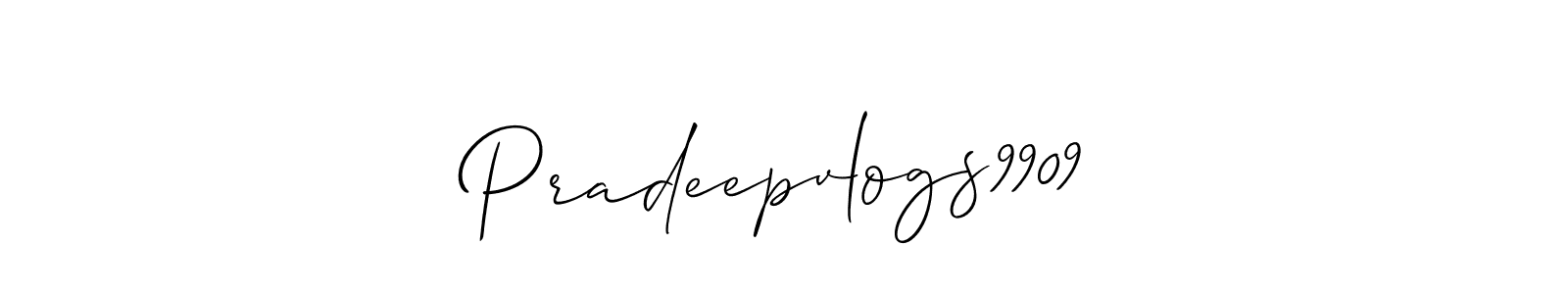 This is the best signature style for the Pradeepvlogs9909 name. Also you like these signature font (Allison_Script). Mix name signature. Pradeepvlogs9909 signature style 2 images and pictures png
