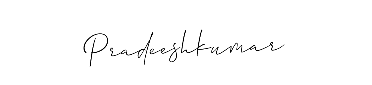 Design your own signature with our free online signature maker. With this signature software, you can create a handwritten (Allison_Script) signature for name Pradeeshkumar. Pradeeshkumar signature style 2 images and pictures png