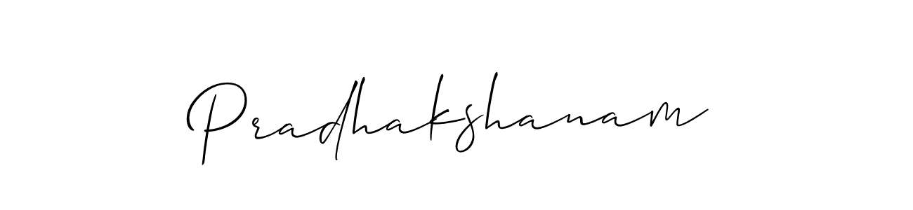 Allison_Script is a professional signature style that is perfect for those who want to add a touch of class to their signature. It is also a great choice for those who want to make their signature more unique. Get Pradhakshanam name to fancy signature for free. Pradhakshanam signature style 2 images and pictures png