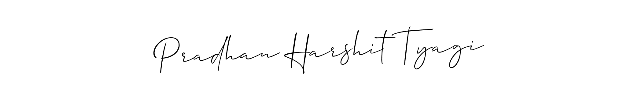 Design your own signature with our free online signature maker. With this signature software, you can create a handwritten (Allison_Script) signature for name Pradhan Harshit Tyagi. Pradhan Harshit Tyagi signature style 2 images and pictures png