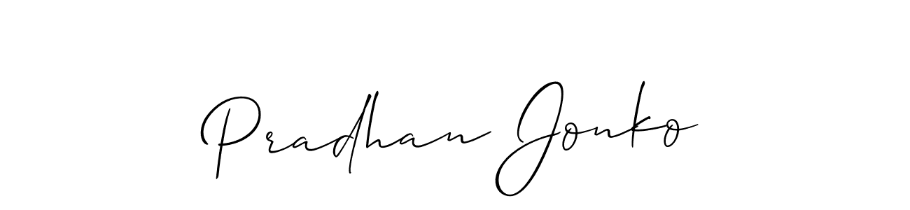 Similarly Allison_Script is the best handwritten signature design. Signature creator online .You can use it as an online autograph creator for name Pradhan Jonko. Pradhan Jonko signature style 2 images and pictures png