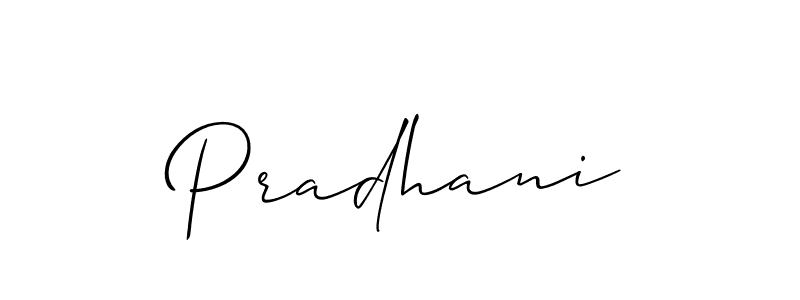 You should practise on your own different ways (Allison_Script) to write your name (Pradhani) in signature. don't let someone else do it for you. Pradhani signature style 2 images and pictures png