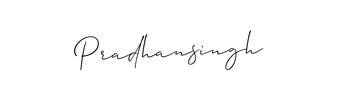 You should practise on your own different ways (Allison_Script) to write your name (Pradhansingh) in signature. don't let someone else do it for you. Pradhansingh signature style 2 images and pictures png