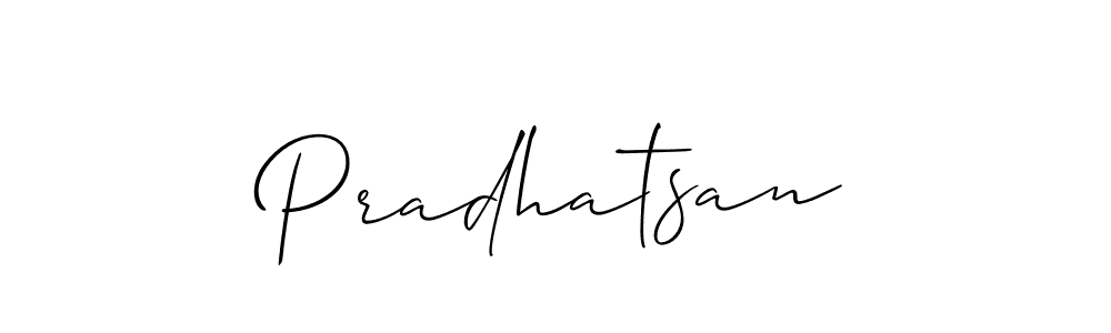 Allison_Script is a professional signature style that is perfect for those who want to add a touch of class to their signature. It is also a great choice for those who want to make their signature more unique. Get Pradhatsan name to fancy signature for free. Pradhatsan signature style 2 images and pictures png