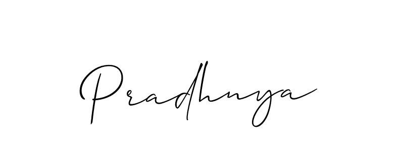 How to make Pradhnya signature? Allison_Script is a professional autograph style. Create handwritten signature for Pradhnya name. Pradhnya signature style 2 images and pictures png