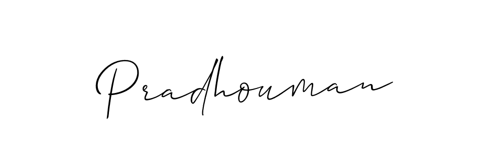 Design your own signature with our free online signature maker. With this signature software, you can create a handwritten (Allison_Script) signature for name Pradhouman. Pradhouman signature style 2 images and pictures png