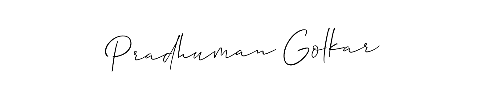 You can use this online signature creator to create a handwritten signature for the name Pradhuman Golkar. This is the best online autograph maker. Pradhuman Golkar signature style 2 images and pictures png