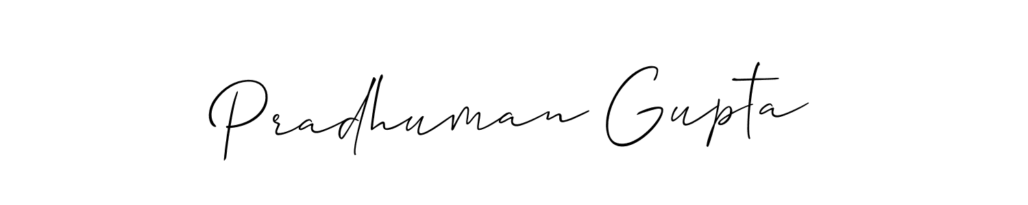 Design your own signature with our free online signature maker. With this signature software, you can create a handwritten (Allison_Script) signature for name Pradhuman Gupta. Pradhuman Gupta signature style 2 images and pictures png