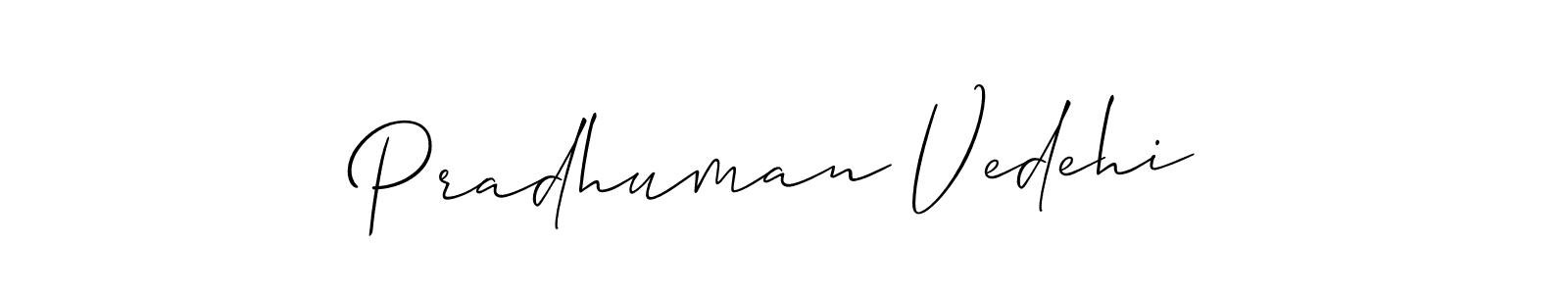 Make a beautiful signature design for name Pradhuman Vedehi. Use this online signature maker to create a handwritten signature for free. Pradhuman Vedehi signature style 2 images and pictures png