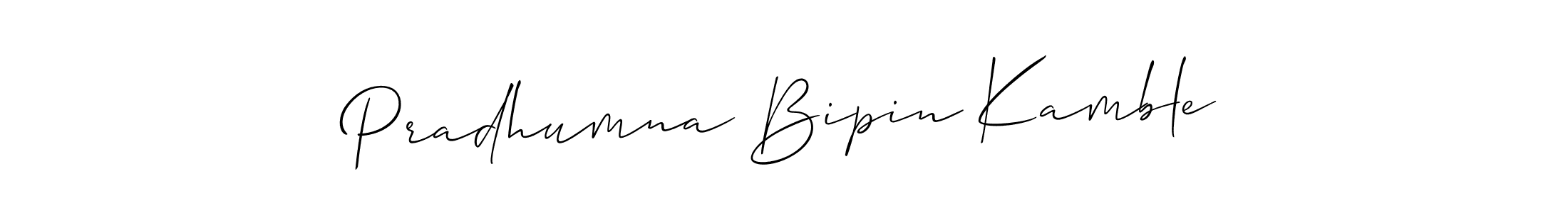 The best way (Allison_Script) to make a short signature is to pick only two or three words in your name. The name Pradhumna Bipin Kamble include a total of six letters. For converting this name. Pradhumna Bipin Kamble signature style 2 images and pictures png