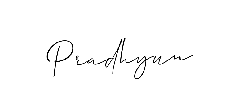 Make a beautiful signature design for name Pradhyun. Use this online signature maker to create a handwritten signature for free. Pradhyun signature style 2 images and pictures png