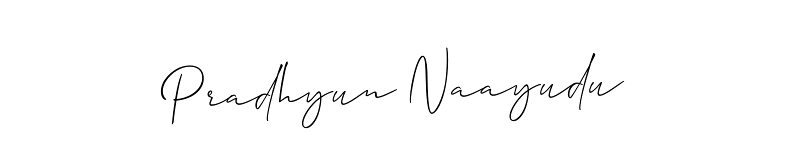 Make a beautiful signature design for name Pradhyun Naayudu. Use this online signature maker to create a handwritten signature for free. Pradhyun Naayudu signature style 2 images and pictures png