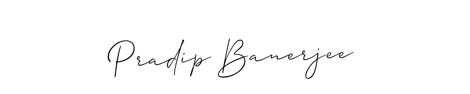 Create a beautiful signature design for name Pradip Banerjee. With this signature (Allison_Script) fonts, you can make a handwritten signature for free. Pradip Banerjee signature style 2 images and pictures png