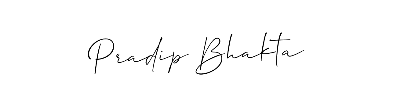 How to make Pradip Bhakta signature? Allison_Script is a professional autograph style. Create handwritten signature for Pradip Bhakta name. Pradip Bhakta signature style 2 images and pictures png