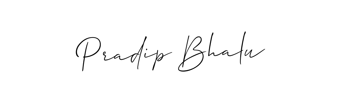 How to Draw Pradip Bhalu signature style? Allison_Script is a latest design signature styles for name Pradip Bhalu. Pradip Bhalu signature style 2 images and pictures png