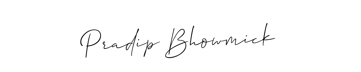Design your own signature with our free online signature maker. With this signature software, you can create a handwritten (Allison_Script) signature for name Pradip Bhowmick. Pradip Bhowmick signature style 2 images and pictures png