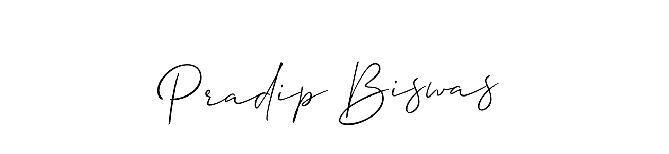 Design your own signature with our free online signature maker. With this signature software, you can create a handwritten (Allison_Script) signature for name Pradip Biswas. Pradip Biswas signature style 2 images and pictures png