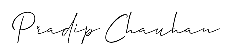 Discover how Pradip Chauhan looks in an executive cursive font (Allison_Script). Perfect for legal documents, invoices, and certificates. Pradip Chauhan signature style 2 images and pictures png