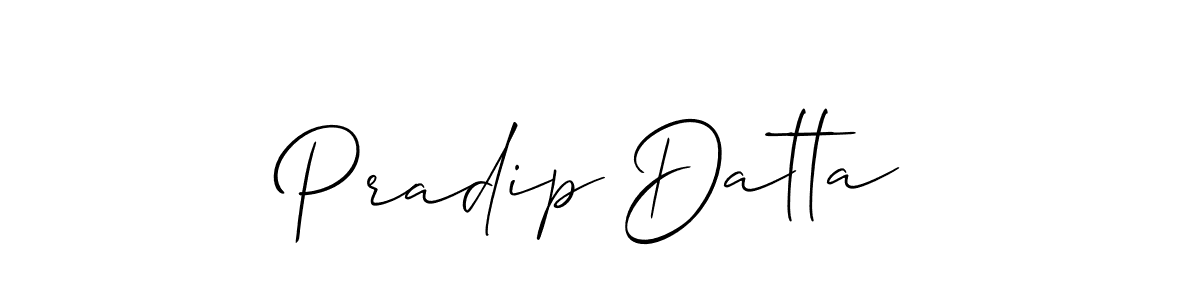 Also we have Pradip Datta name is the best signature style. Create professional handwritten signature collection using Allison_Script autograph style. Pradip Datta signature style 2 images and pictures png