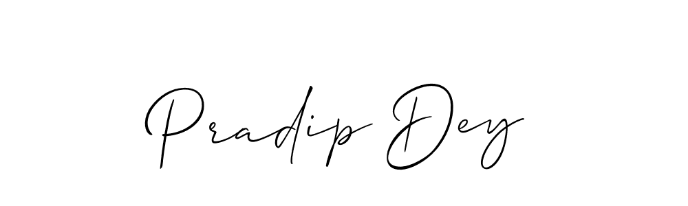 Create a beautiful signature design for name Pradip Dey. With this signature (Allison_Script) fonts, you can make a handwritten signature for free. Pradip Dey signature style 2 images and pictures png