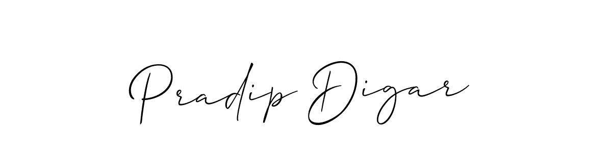 Use a signature maker to create a handwritten signature online. With this signature software, you can design (Allison_Script) your own signature for name Pradip Digar. Pradip Digar signature style 2 images and pictures png
