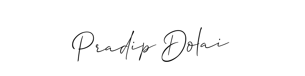 Also You can easily find your signature by using the search form. We will create Pradip Dolai name handwritten signature images for you free of cost using Allison_Script sign style. Pradip Dolai signature style 2 images and pictures png