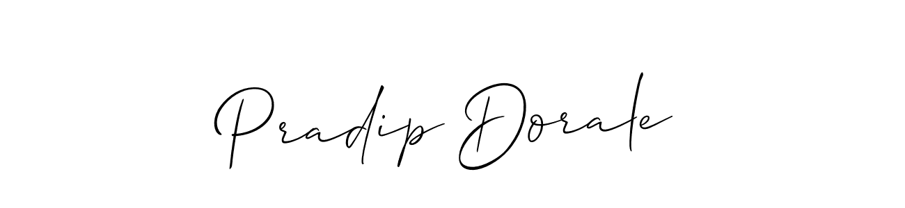 How to make Pradip Dorale name signature. Use Allison_Script style for creating short signs online. This is the latest handwritten sign. Pradip Dorale signature style 2 images and pictures png
