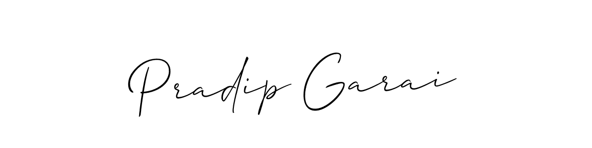 How to make Pradip Garai name signature. Use Allison_Script style for creating short signs online. This is the latest handwritten sign. Pradip Garai signature style 2 images and pictures png