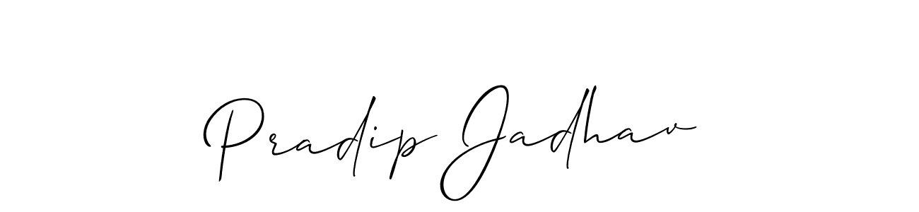 How to make Pradip Jadhav signature? Allison_Script is a professional autograph style. Create handwritten signature for Pradip Jadhav name. Pradip Jadhav signature style 2 images and pictures png