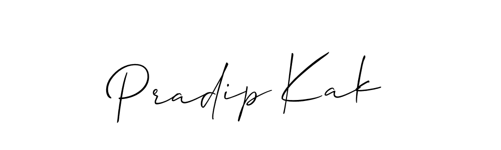 Create a beautiful signature design for name Pradip Kak. With this signature (Allison_Script) fonts, you can make a handwritten signature for free. Pradip Kak signature style 2 images and pictures png