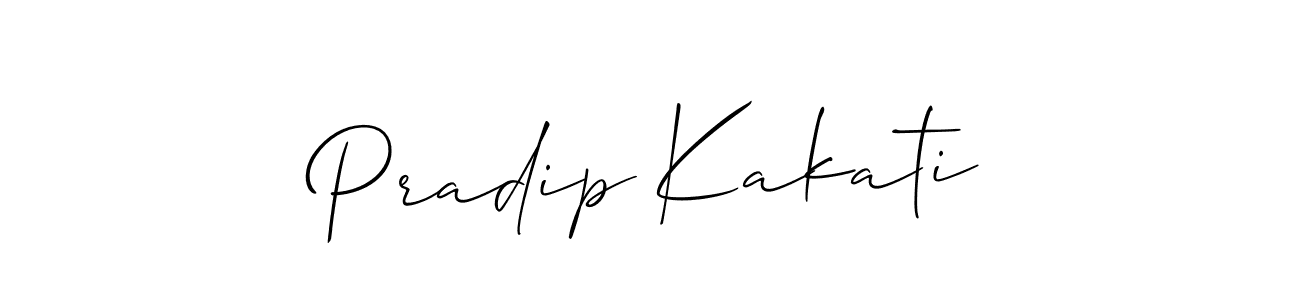 How to make Pradip Kakati signature? Allison_Script is a professional autograph style. Create handwritten signature for Pradip Kakati name. Pradip Kakati signature style 2 images and pictures png