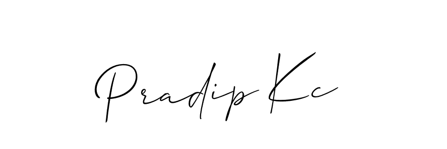 Best and Professional Signature Style for Pradip Kc. Allison_Script Best Signature Style Collection. Pradip Kc signature style 2 images and pictures png