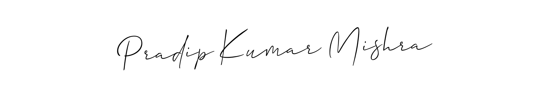 if you are searching for the best signature style for your name Pradip Kumar Mishra. so please give up your signature search. here we have designed multiple signature styles  using Allison_Script. Pradip Kumar Mishra signature style 2 images and pictures png