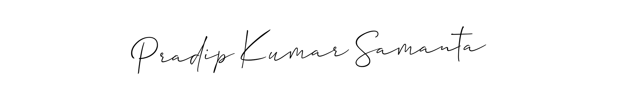 How to make Pradip Kumar Samanta name signature. Use Allison_Script style for creating short signs online. This is the latest handwritten sign. Pradip Kumar Samanta signature style 2 images and pictures png