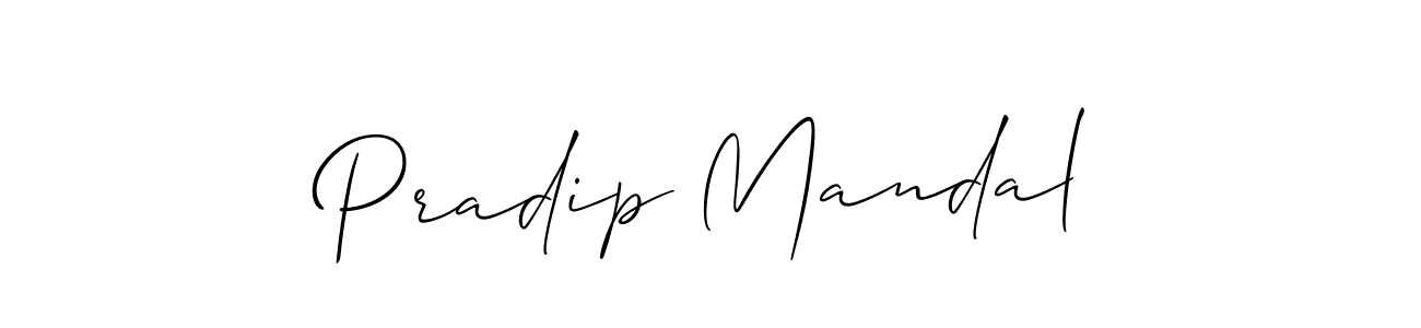 Pradip Mandal stylish signature style. Best Handwritten Sign (Allison_Script) for my name. Handwritten Signature Collection Ideas for my name Pradip Mandal. Pradip Mandal signature style 2 images and pictures png