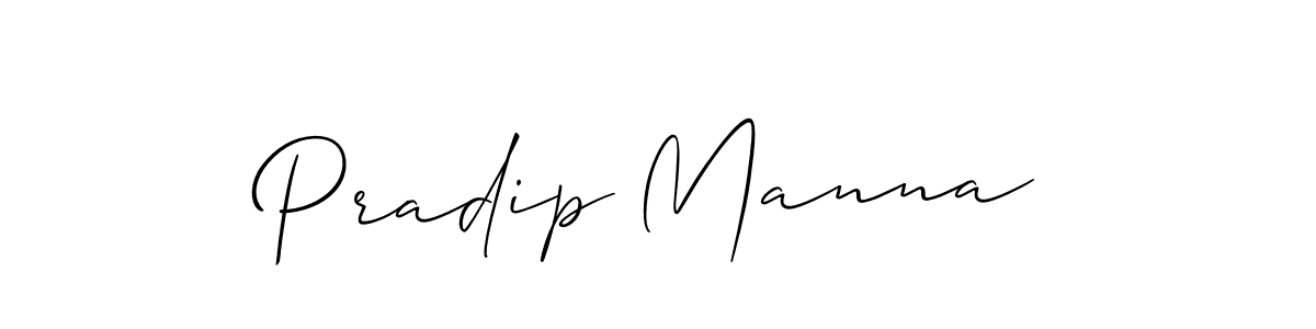 Use a signature maker to create a handwritten signature online. With this signature software, you can design (Allison_Script) your own signature for name Pradip Manna. Pradip Manna signature style 2 images and pictures png