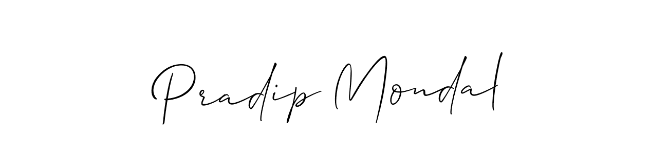 Also we have Pradip Mondal name is the best signature style. Create professional handwritten signature collection using Allison_Script autograph style. Pradip Mondal signature style 2 images and pictures png