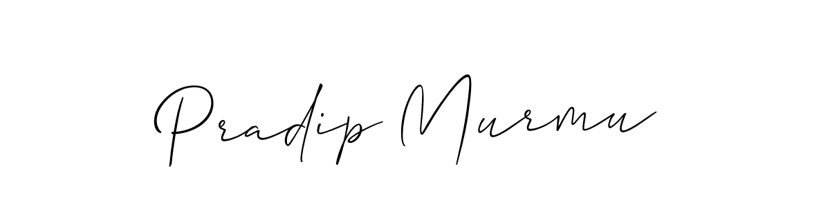 Pradip Murmu stylish signature style. Best Handwritten Sign (Allison_Script) for my name. Handwritten Signature Collection Ideas for my name Pradip Murmu. Pradip Murmu signature style 2 images and pictures png