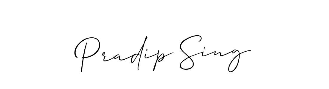 It looks lik you need a new signature style for name Pradip Sing. Design unique handwritten (Allison_Script) signature with our free signature maker in just a few clicks. Pradip Sing signature style 2 images and pictures png